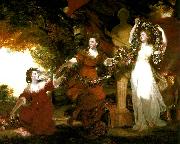 Sir Joshua Reynolds the montgomery sisters Spain oil painting artist